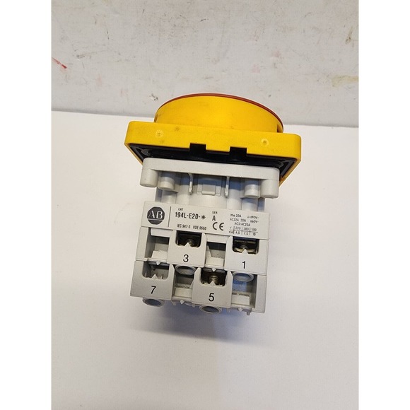 Allen Bradley 194L-E20-1751 On/Off panel Switch 20 amp, 600 vac - Picture 3 of 9